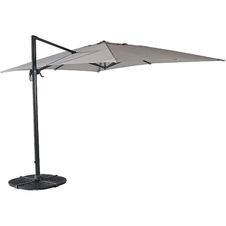 Parasol excentré rectangulaire 4x3m taupe .